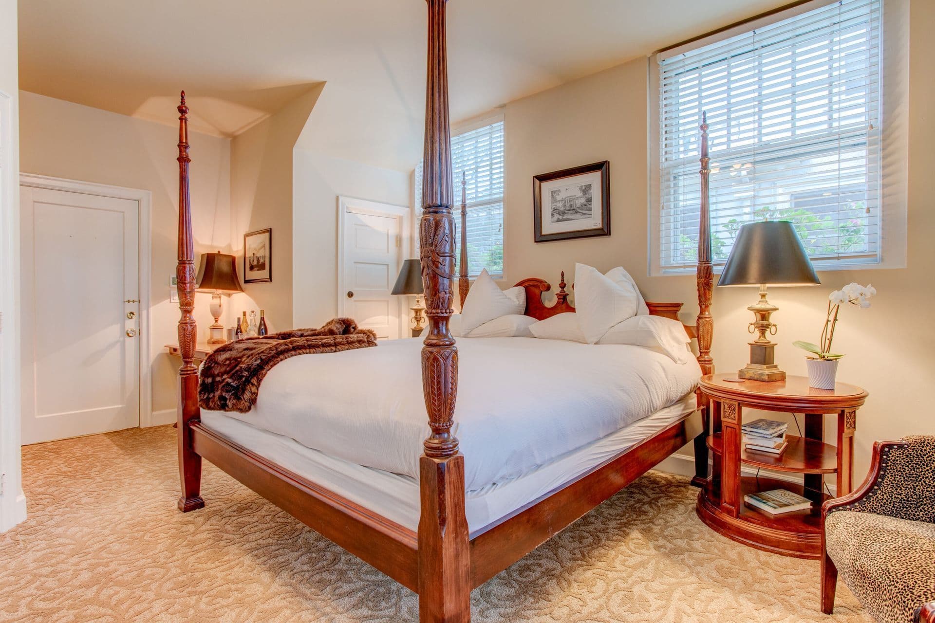 Four-poster bed in the Abe & Mary Room